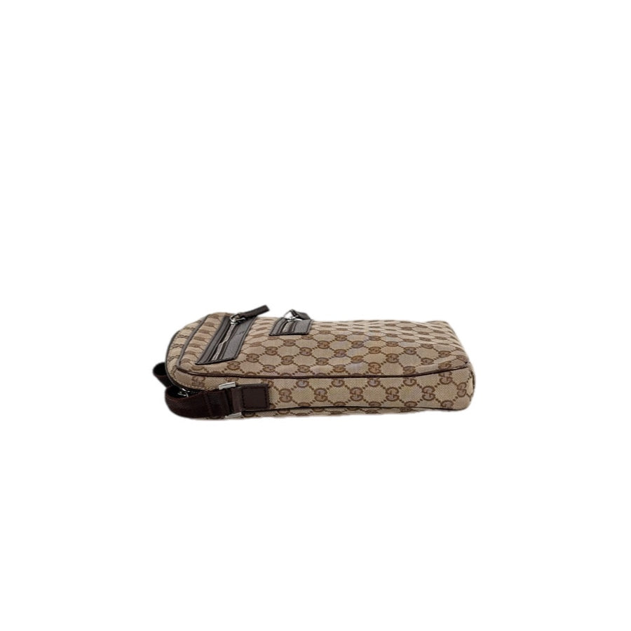 Gucci Shoulder Bag Canvas Brown