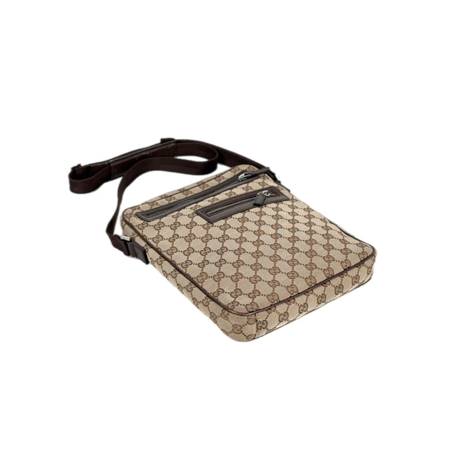 Gucci Shoulder Bag Canvas Brown