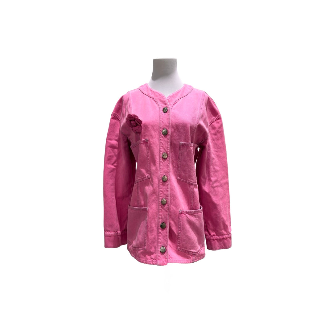 Chanel Denim Pink Long Jacket#38