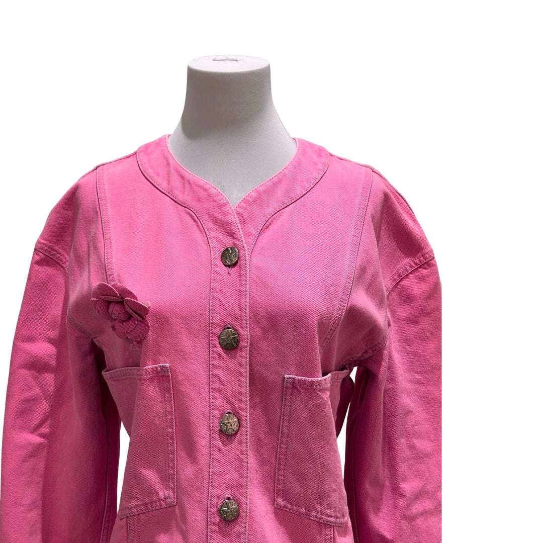 Chanel Denim Pink Long Jacket#38