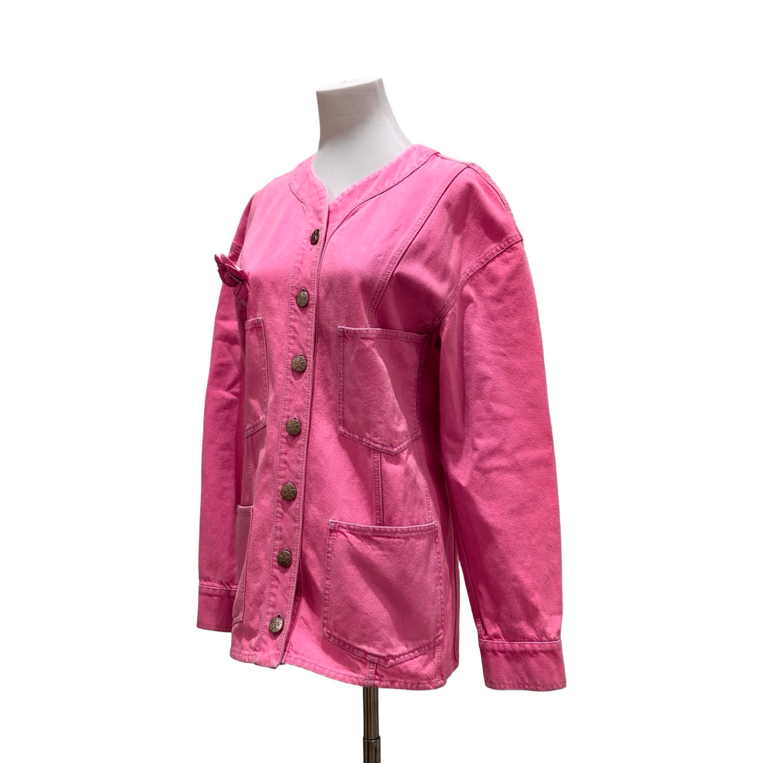 Chanel Denim Pink Long Jacket#38