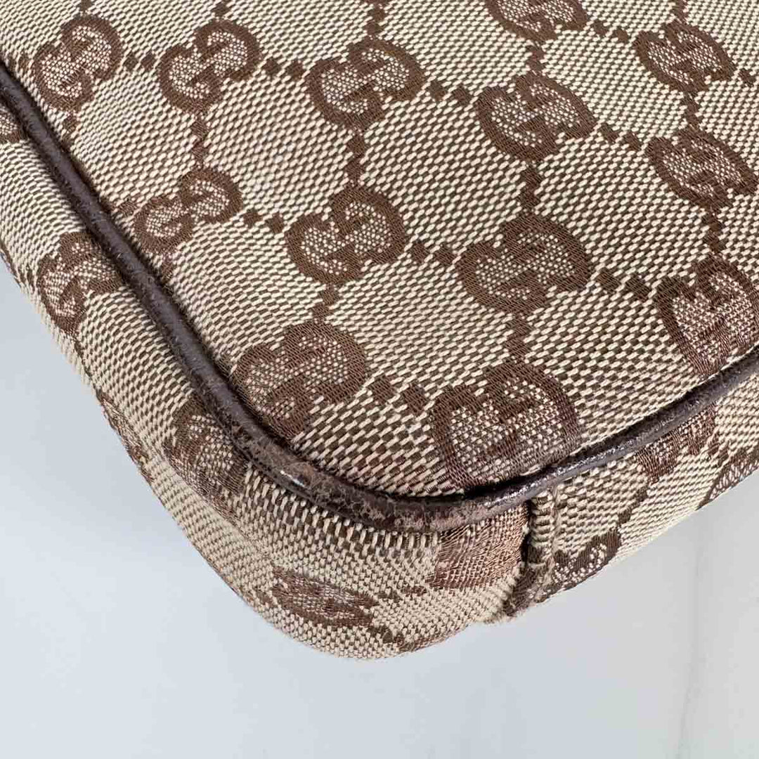 Gucci Shoulder Bag Canvas Brown