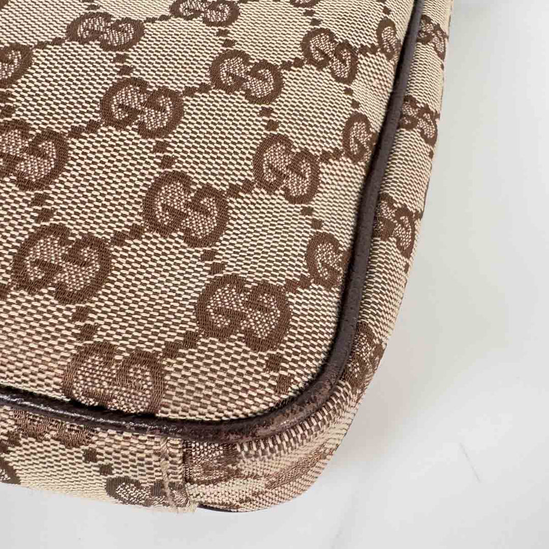 Gucci Shoulder Bag Canvas Brown
