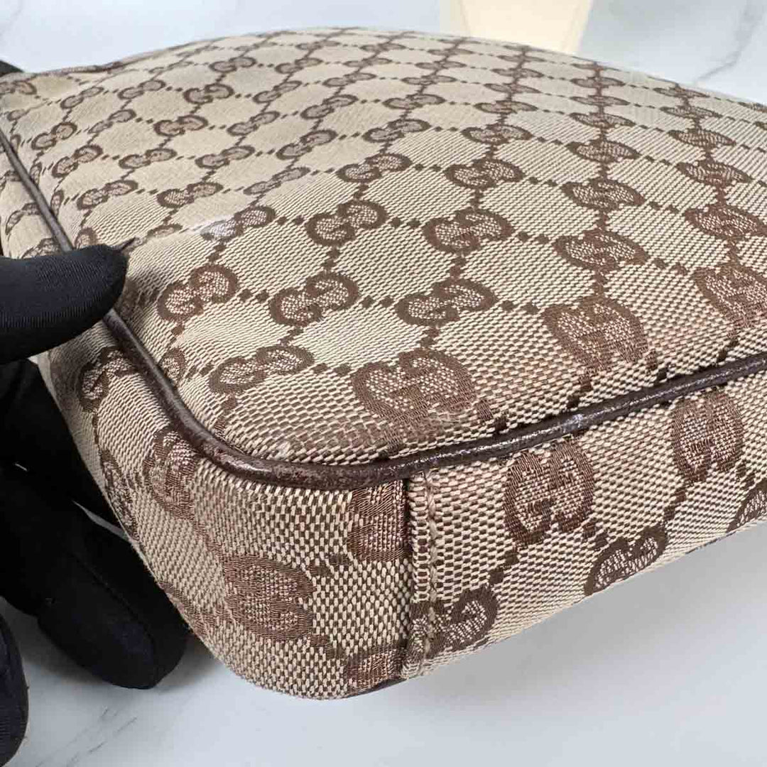 Gucci Shoulder Bag Canvas Brown