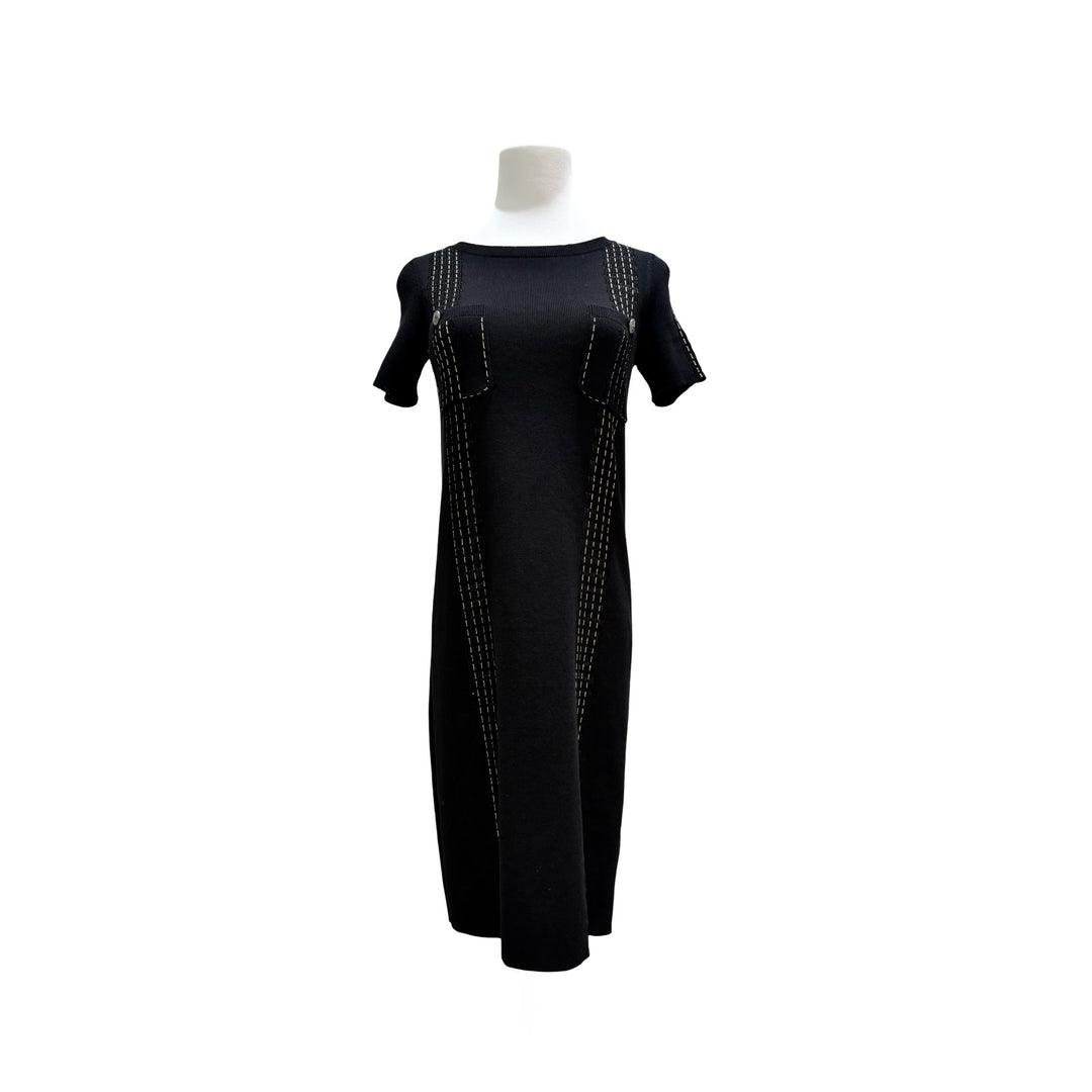 Chanel Coco Chanel Cuba - Petite robe noire à ceinture 34