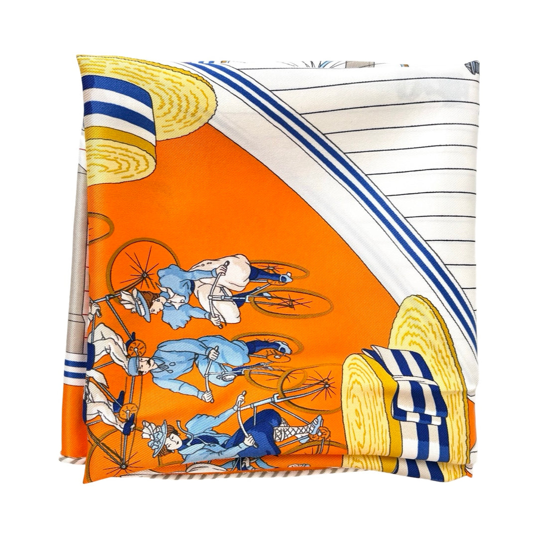Hermes Orange Silk Scarf 70cm