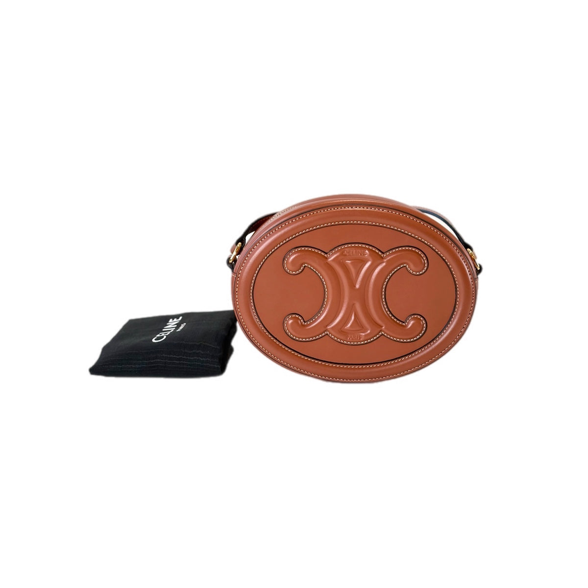 Celine Cuir Triomphe Oval Bag