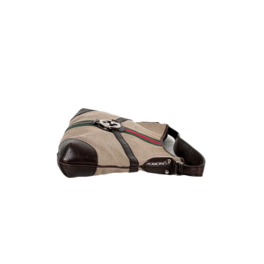 Gucci Beige Canvas Shoulder Bag