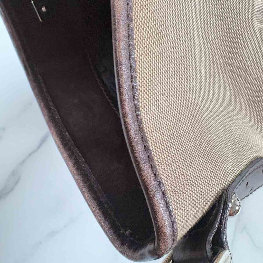Gucci Beige Canvas Shoulder Bag