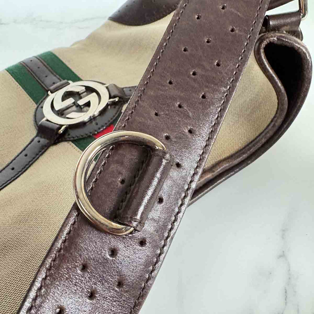 Gucci Beige Canvas Shoulder Bag