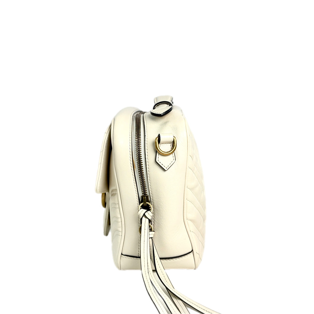 Gucci Marmont Camera White Bag