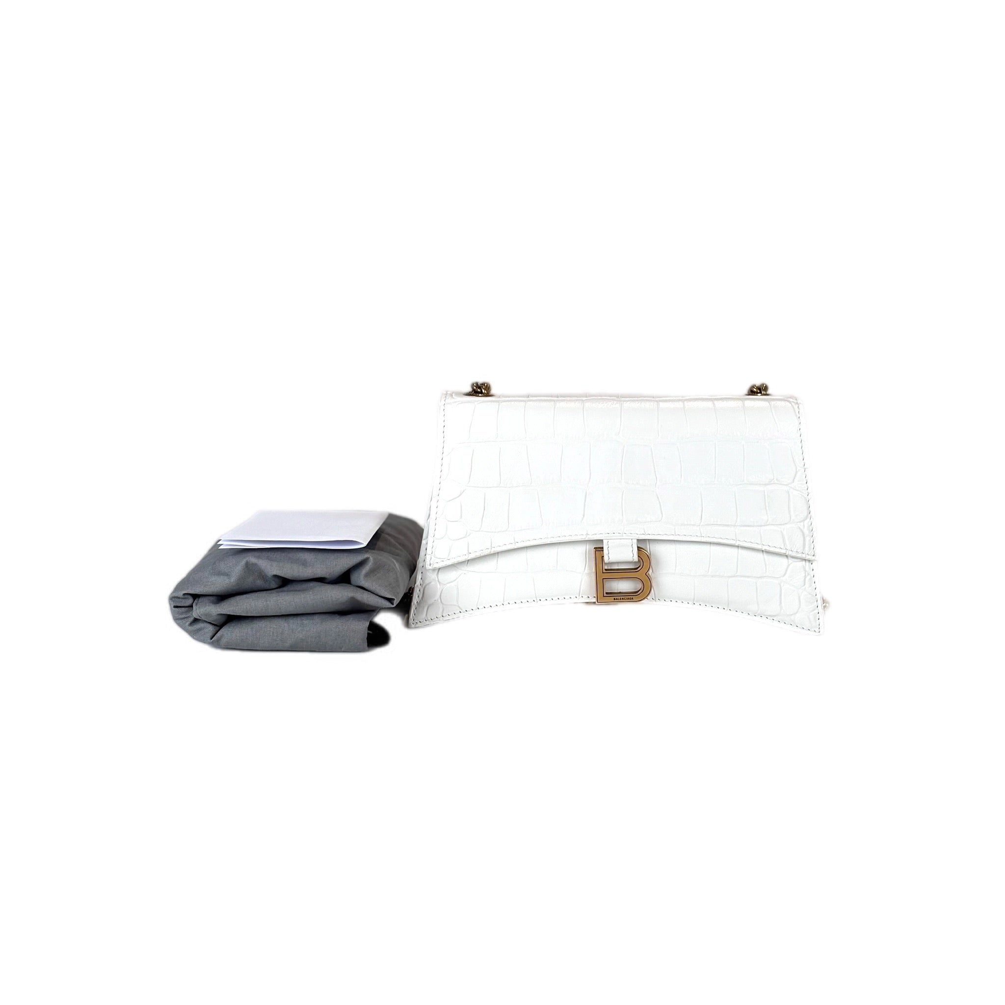 Balenciaga Crush Mini Chain Bag White