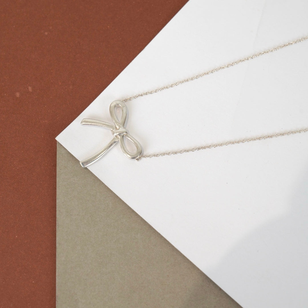 Tiffany & Co Paloma Picasso Sterling Silver Bow Necklace