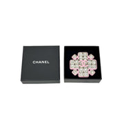 Chanel Crystal Brooch Pink CC Logo 19C