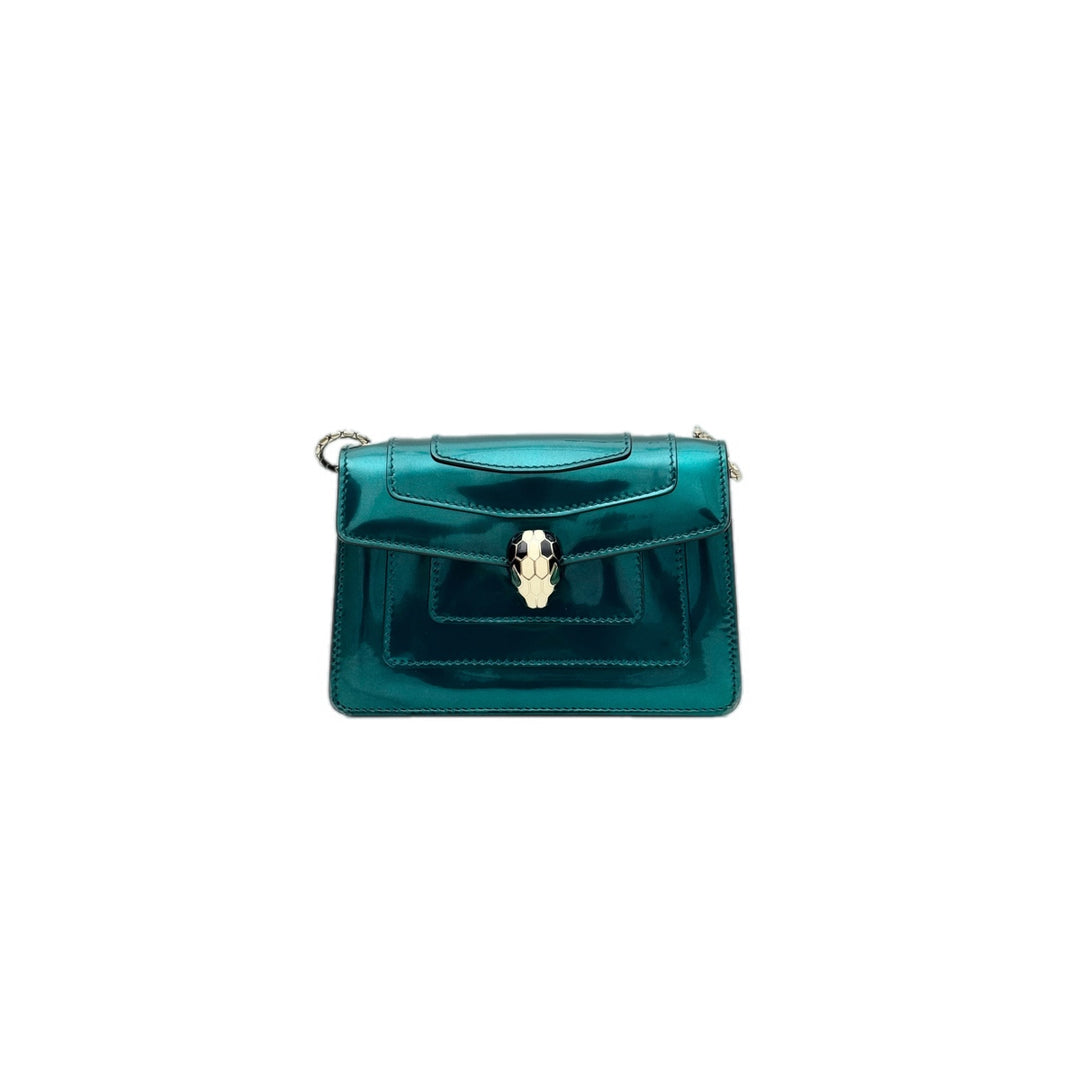 Bvlgari Green Mini Serpenti Chain Bag