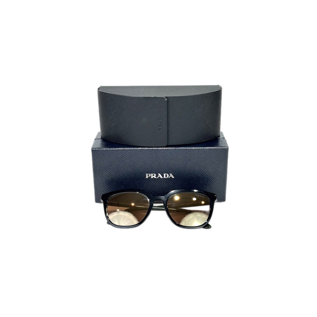 Prada Square Black/Green Sunglasses