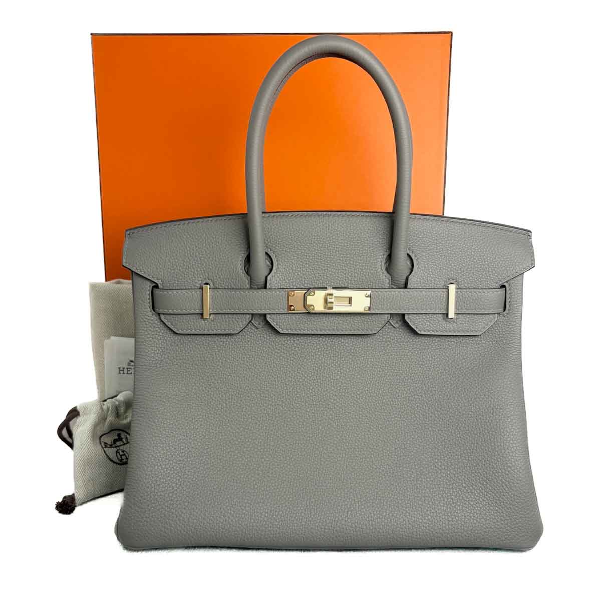 Hermes Birkin 30cm Gris Meyer Togo Bag