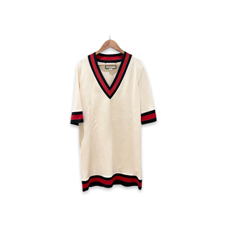 Gucci Cream V-neckline Dress #M