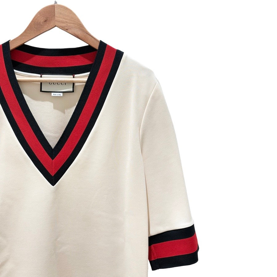 Gucci Cream V-neckline Dress #M