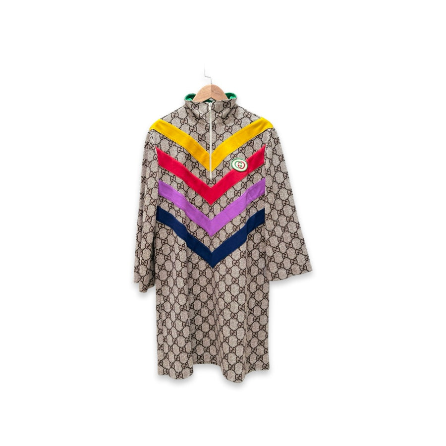 Gucci GG Supreme Monogram Chevron Dress #XS