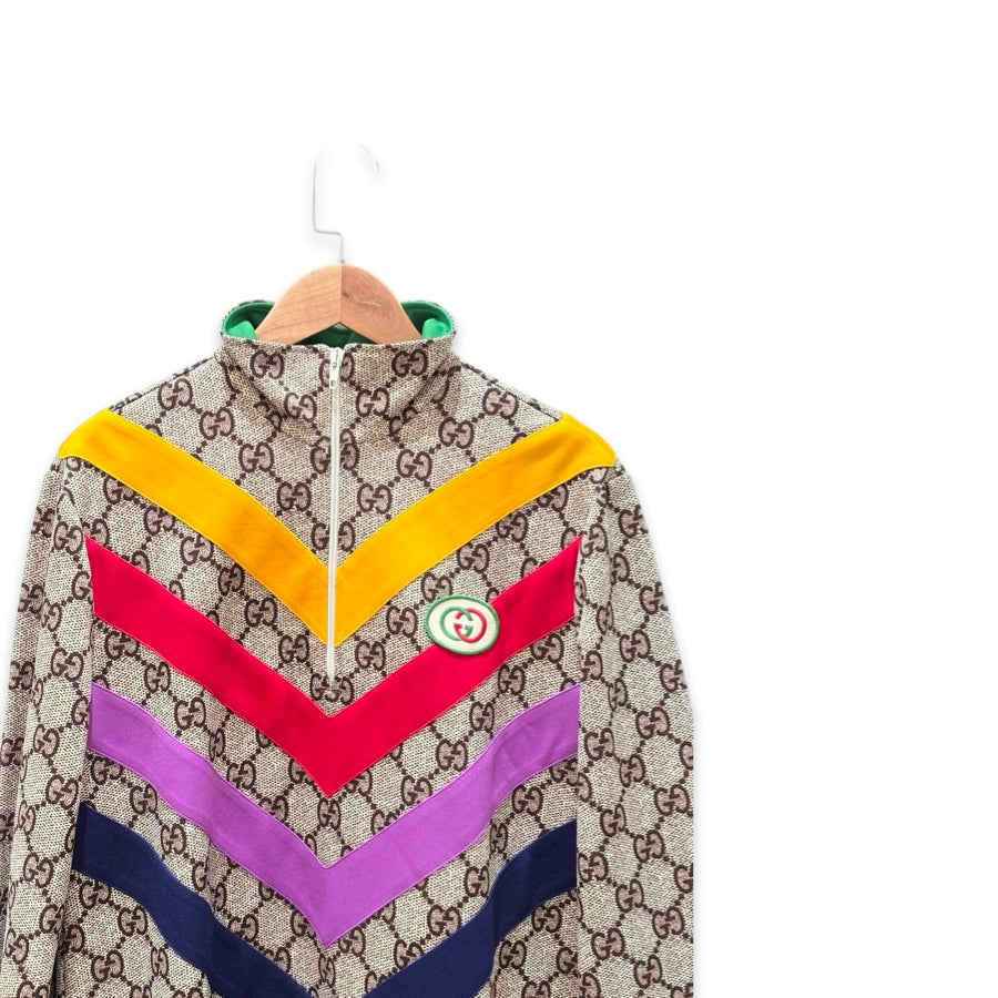 Gucci GG Supreme Monogram Chevron Dress #XS