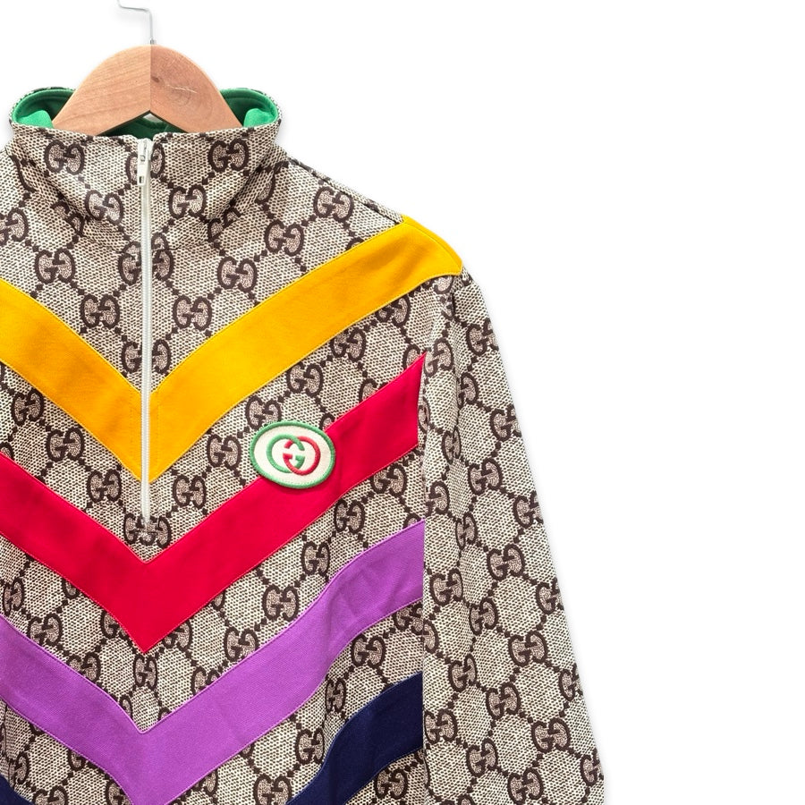 Gucci GG Supreme Monogram Chevron Dress #XS