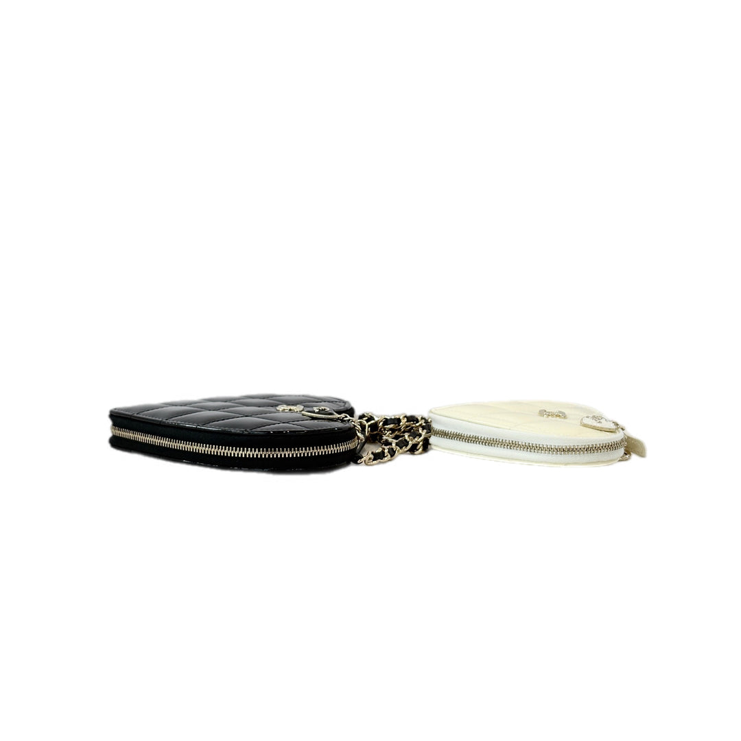 Chanel Patent Double Heart Chain Bag