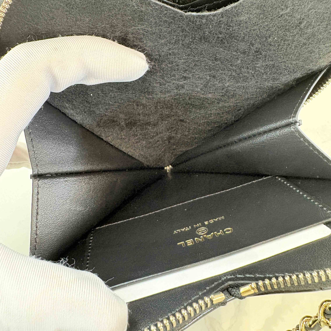 Chanel Patent Double Heart Chain Bag