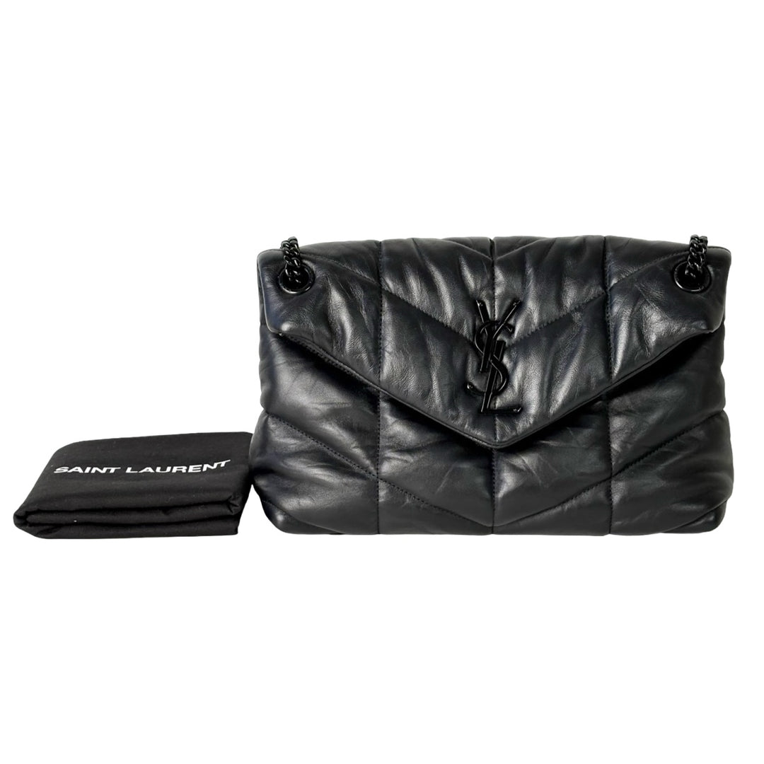 YSL Loulou Puffer Bag Black