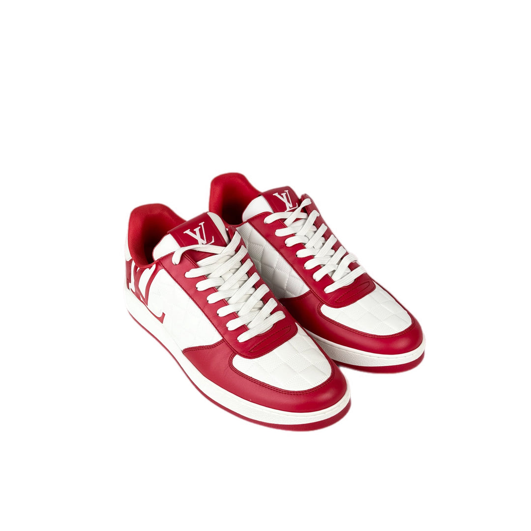 Louis Vuitton Red Sneaker Shoes #7