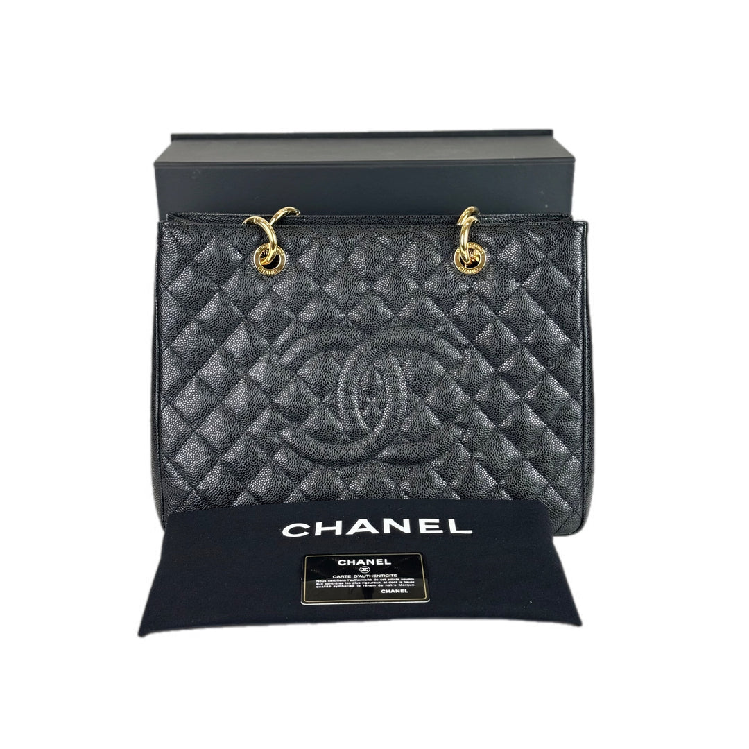 Chanel Tote GST Black/Gold Caviar