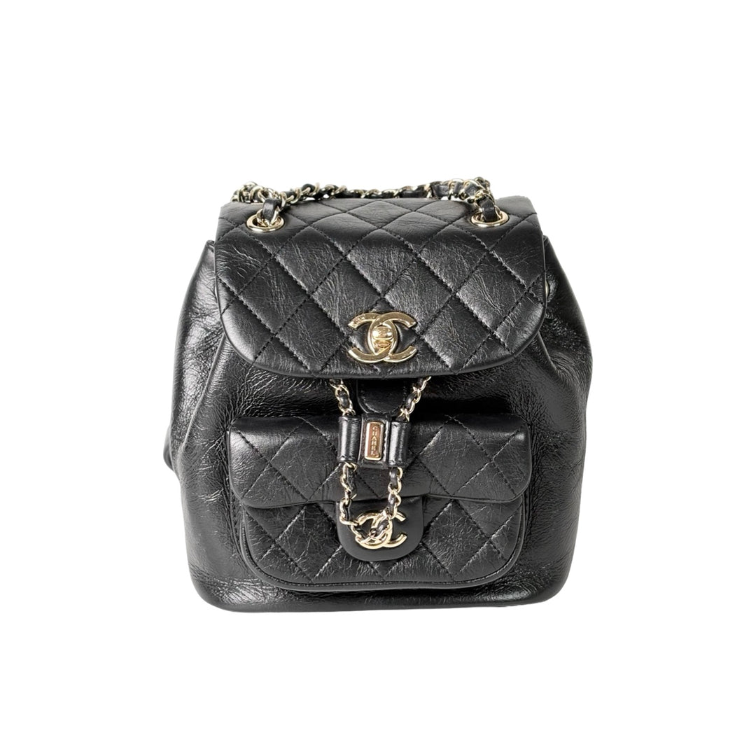 Chanel Mini Backpack Duma Bag Black