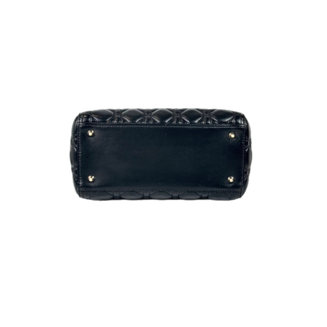 Dior Lady Dior Medium Bag Rose Pink Changed to Black