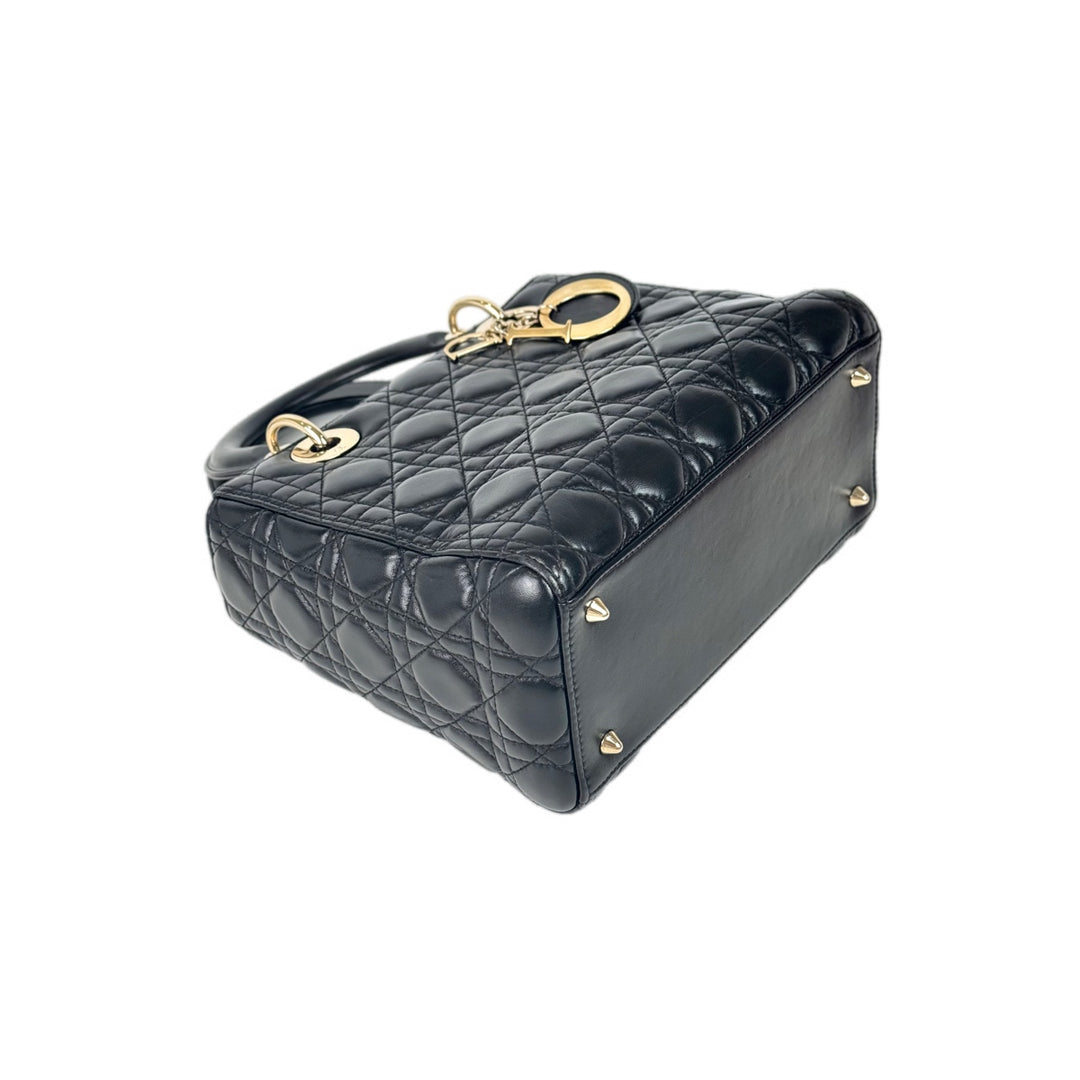 Dior Lady Dior Medium Bag Rose Pink Changed to Black