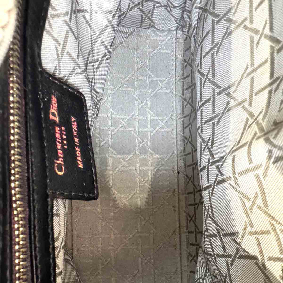 Dior Lady Dior Medium Bag Rose Pink Changed to Black