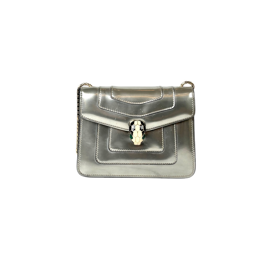 Bvlgari Serpenti Forever Square Metallic Bag