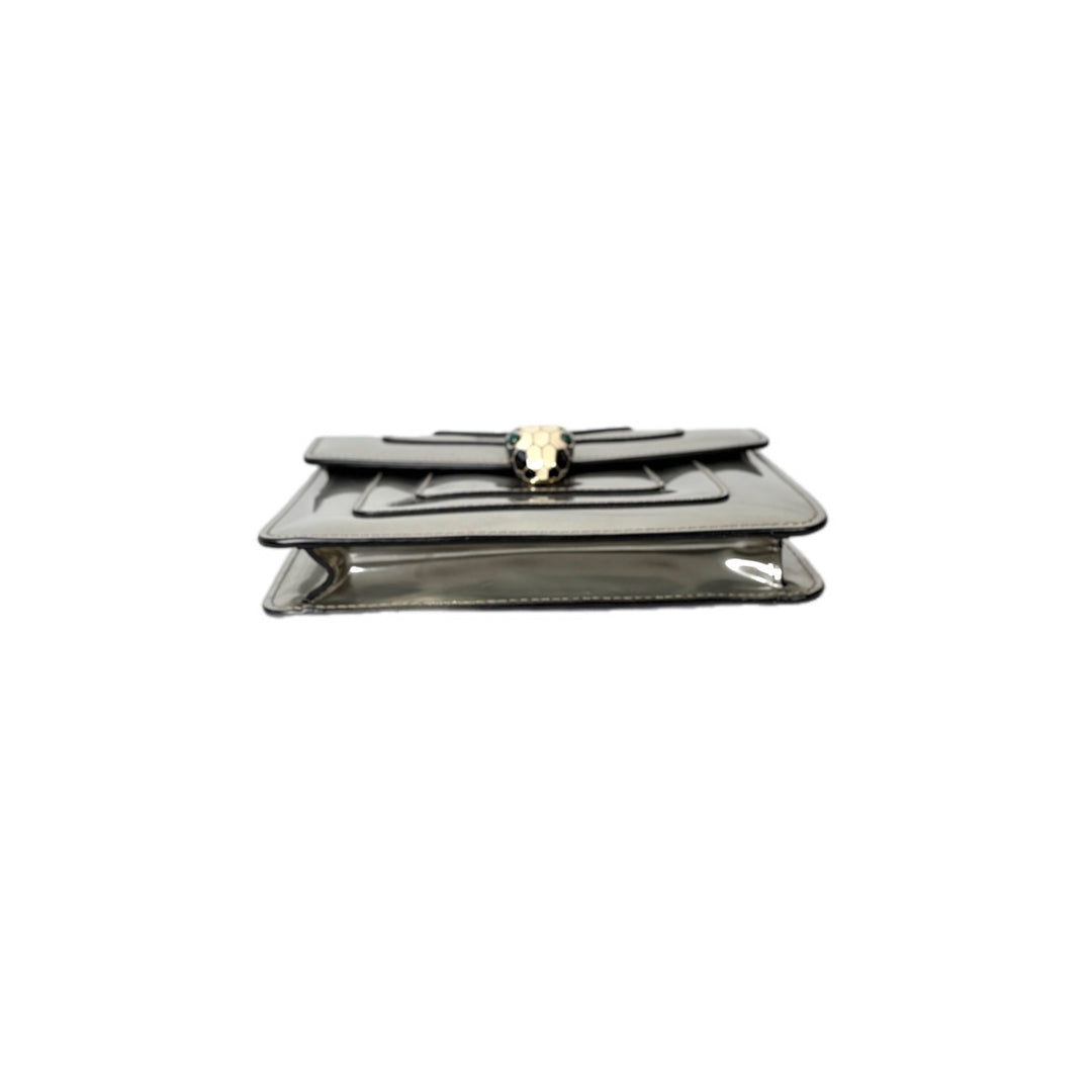Bvlgari Serpenti Forever Square Metallic Bag