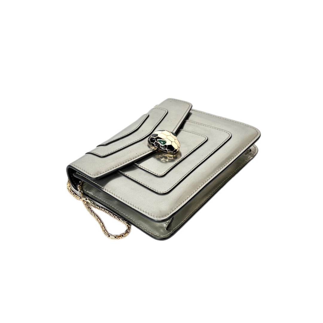 Bvlgari Serpenti Forever Square Metallic Bag