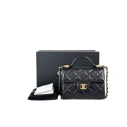 Chanel Black Caviar Top Handle Bag