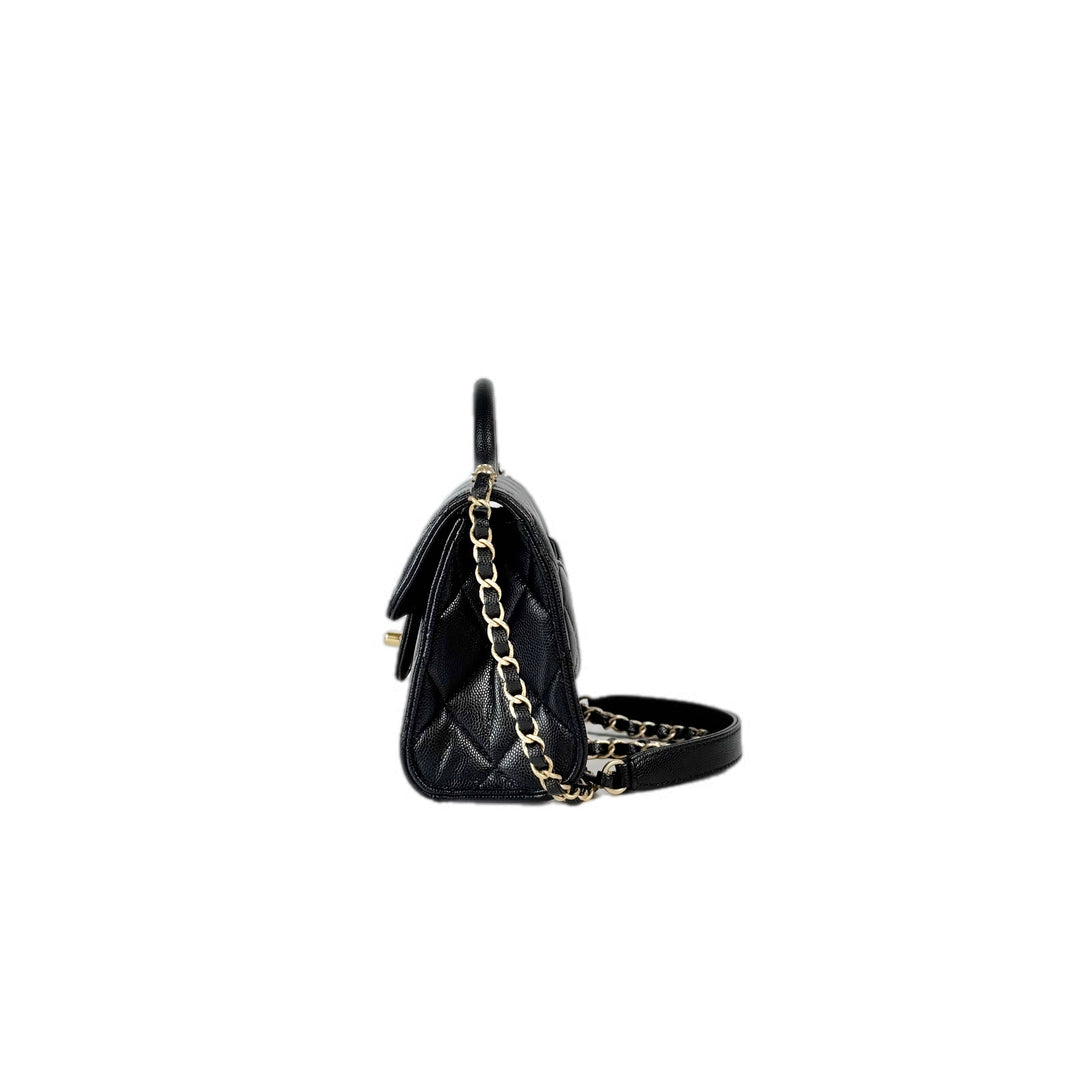 Chanel Black Caviar Top Handle Bag