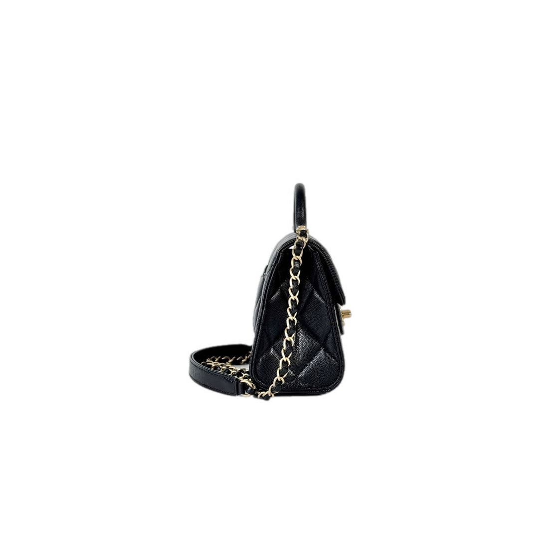 Chanel Black Caviar Top Handle Bag