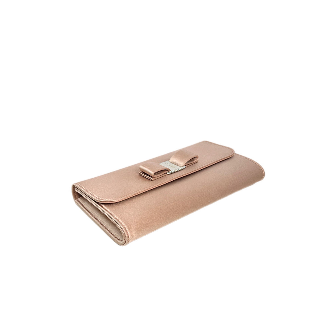 Ferragamo Pink Bow Wallet on Chain Bag