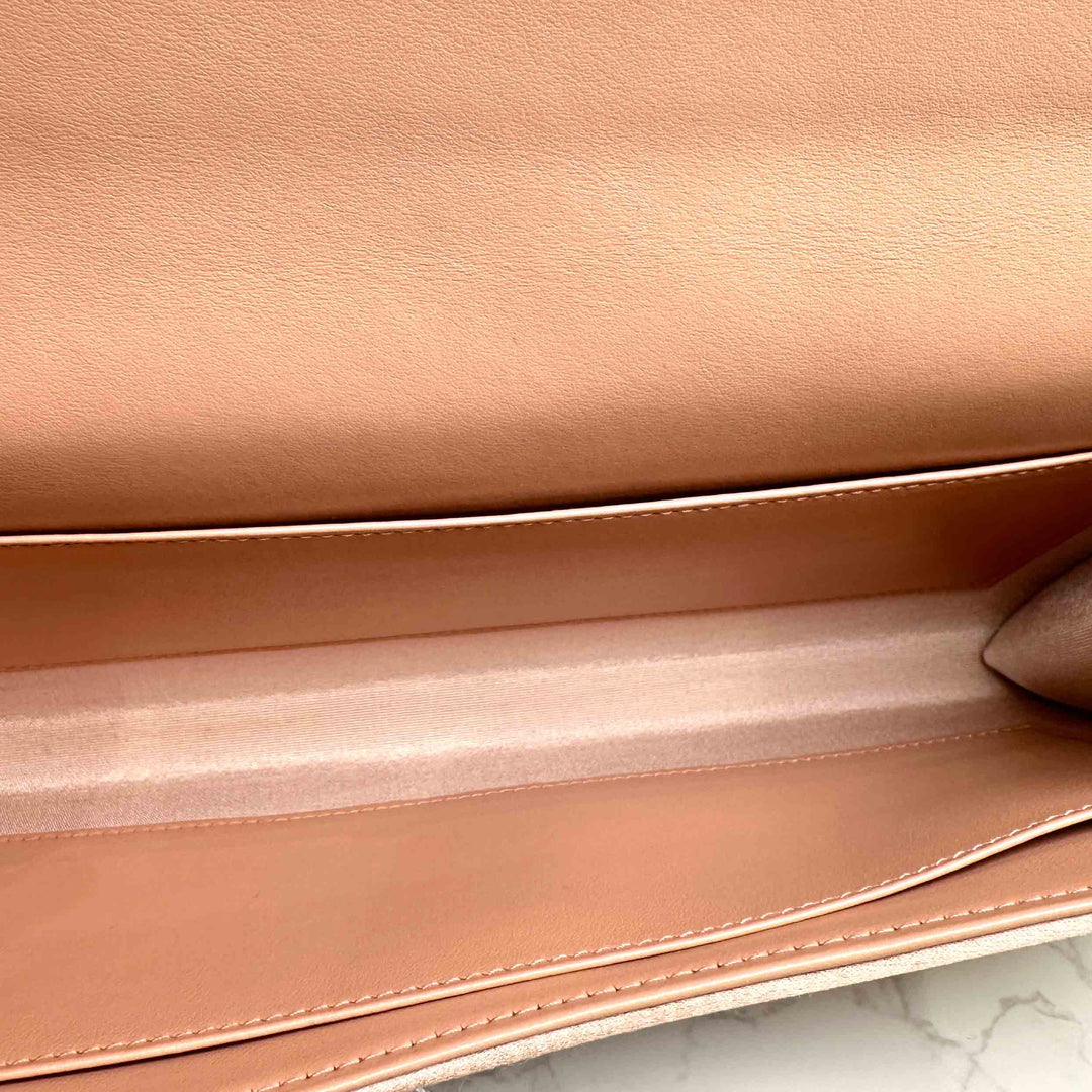 Ferragamo Pink Bow Wallet on Chain Bag