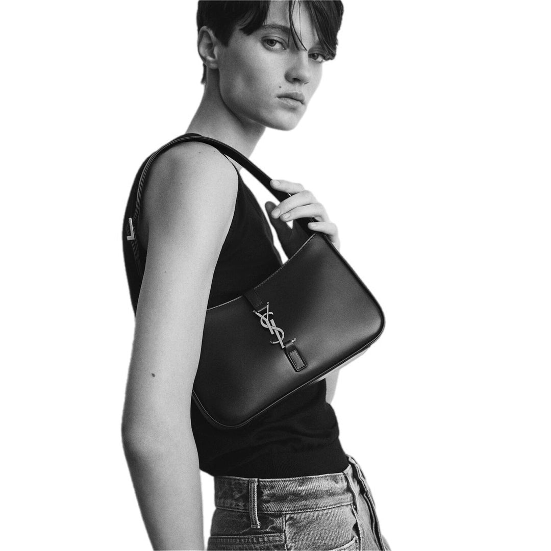 YSL Le 5 a 7 Mini Shoulder Bag Black Calfskin