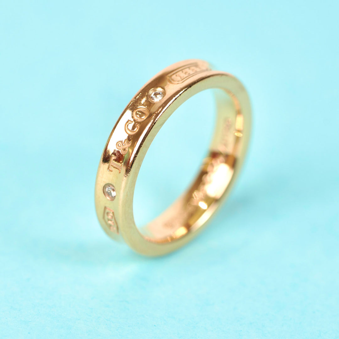 Tiffany 1837 Diamond Ring 18k Rose Gold #6
