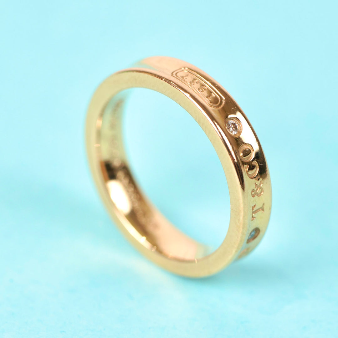 Tiffany 1837 Diamond Ring 18k Rose Gold #6