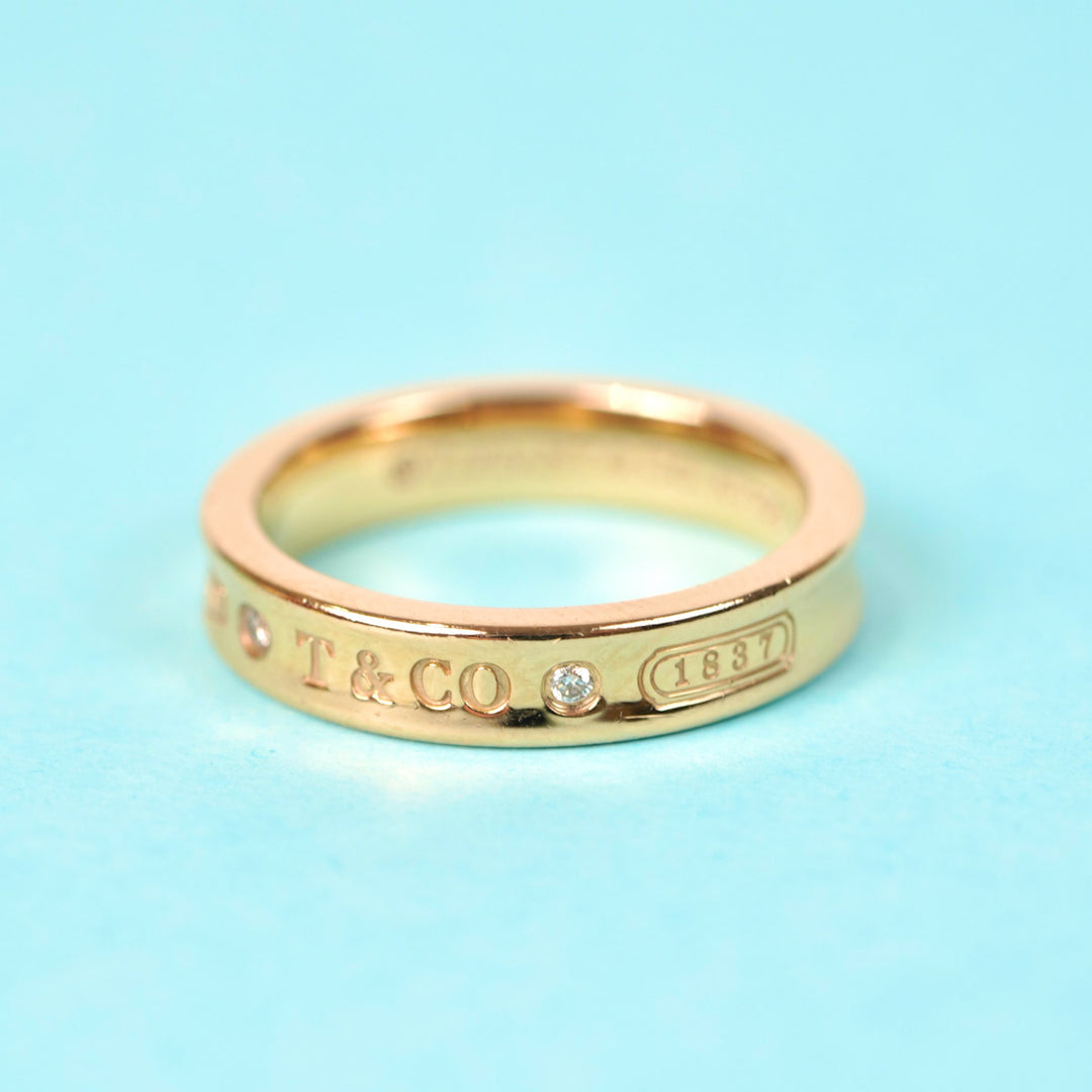 Tiffany 1837 Diamond Ring 18k Rose Gold #6