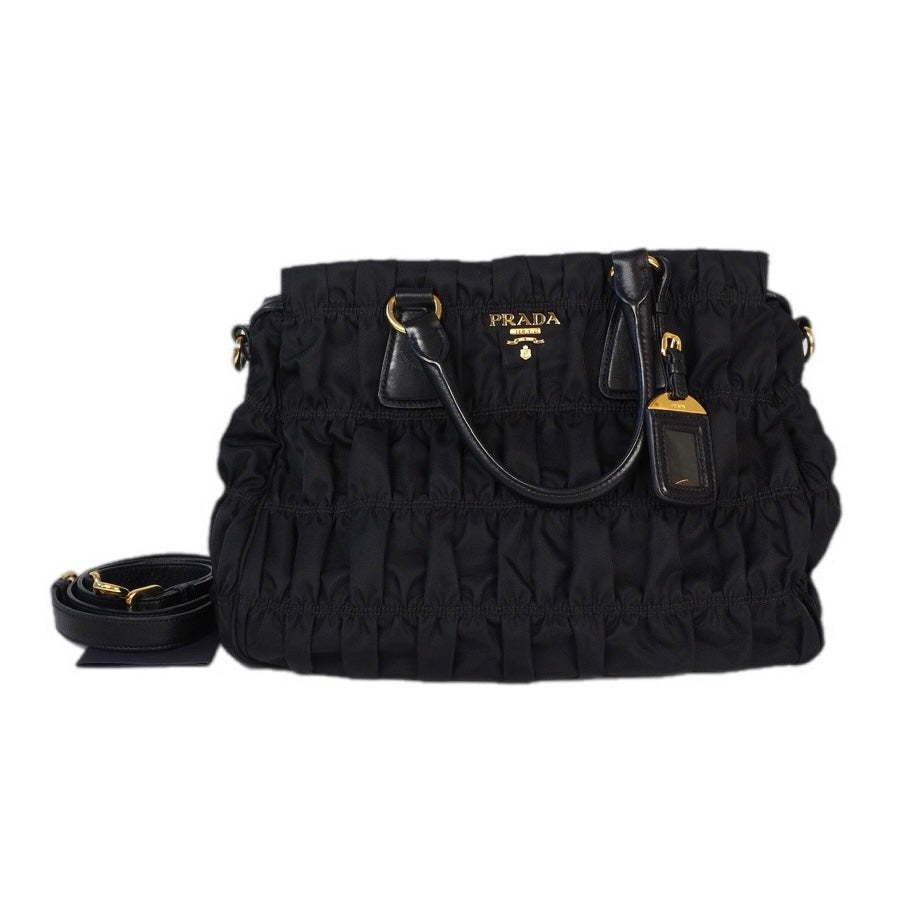 Prada Gaufre Nylon Handbag Black Bag