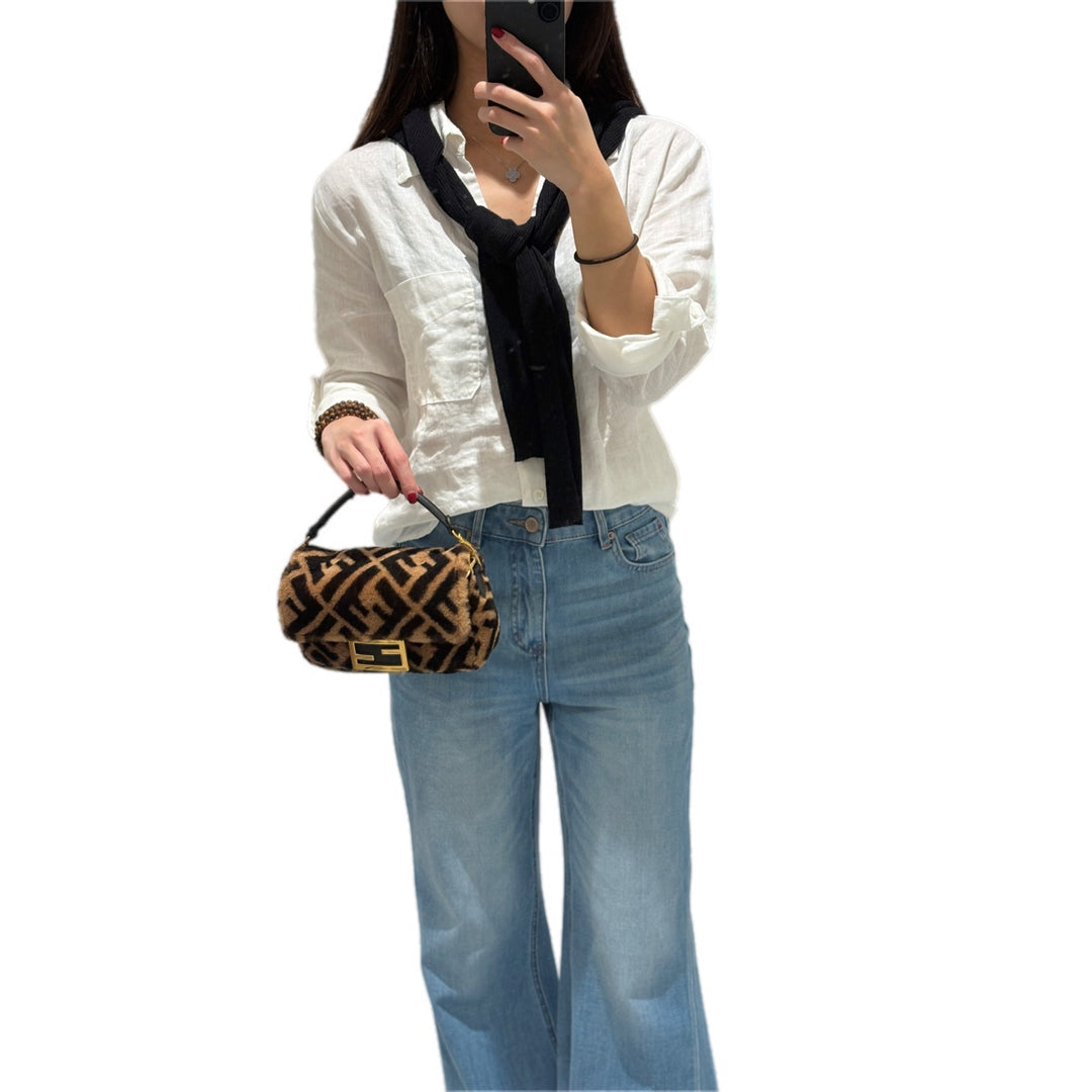 Fendi Baguette Fur Mini Bag