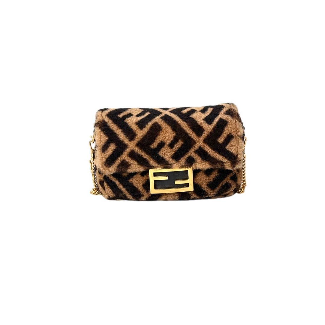 Fendi Baguette Fur Mini Bag